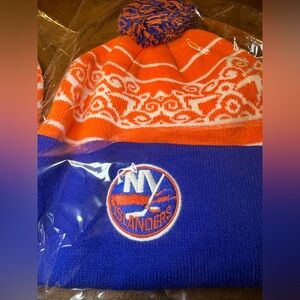 NWT New York Islanders Knit Beanie with Pom (Quantity: 2)